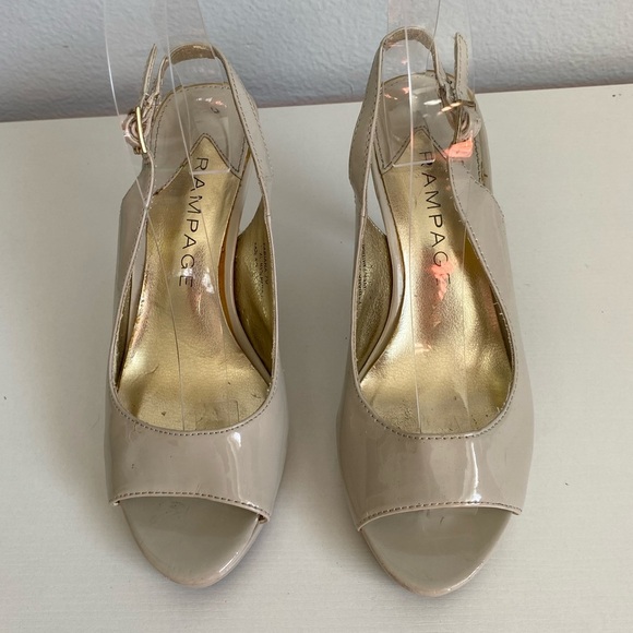 Rampage Slingback Heels Cream Womens Size 7 M - Picture 3 of 15